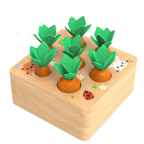 Wooden Carrot Harvest Toy