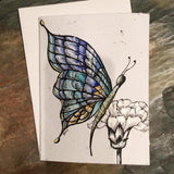 Handpainted Plantable Cards: Butterfly and Shells