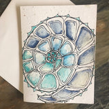 Handpainted Plantable Cards: Butterfly and Shells