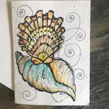 Handpainted Plantable Cards: Butterfly and Shells