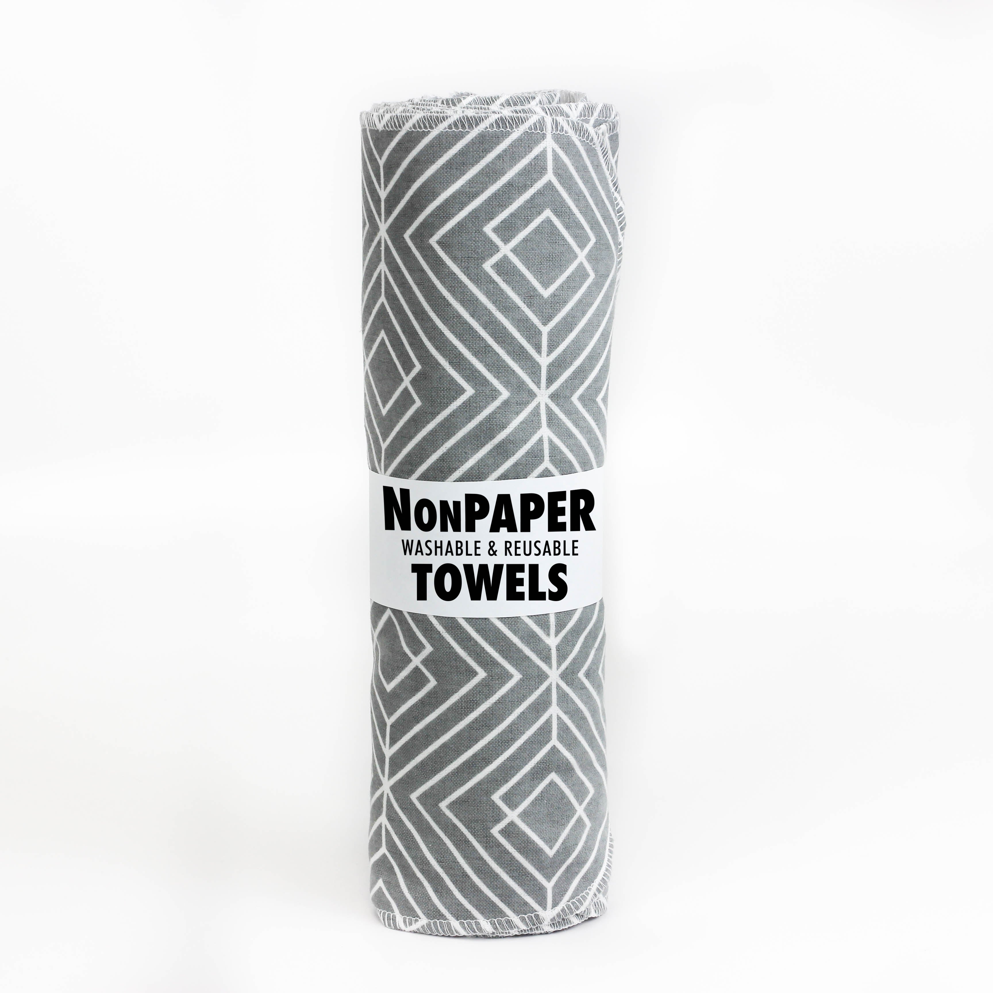 BOJUST Reusable Paper Towels Roll, 12 Eco Friendly Washable Cotton Flannel  Towels w/Cardboard Roll