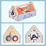 45 PCs Wooden Tool Set Pretend Play Construction Tool Box